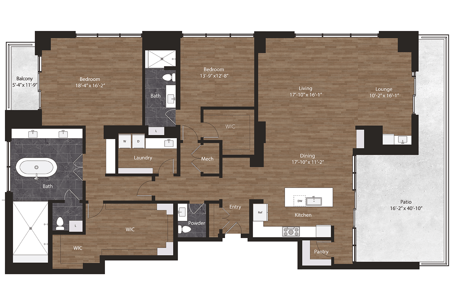 Floor plan layout diagram for PH5